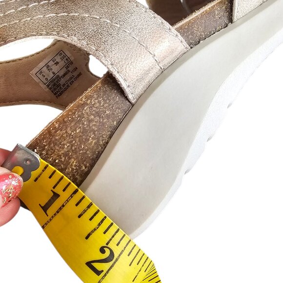 Clarks Collection Calenne Clara Sandals, Comfort, Bronze Metallic, Womens 7.5 - Picture 8 of 8